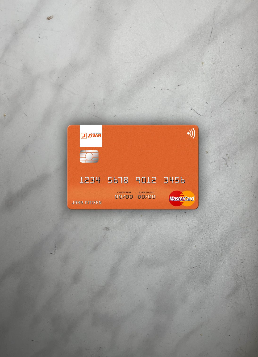 Download Kazakhstan First Heartland Jýsan Bank mastercard photolook front Photoshop template